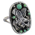 Sterling Silver Turquoise Eagle Ring Size 5-1/2 RX80597